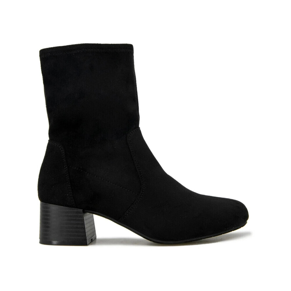 Kenneth Cole Reaction Road Boots Women's US 11 Black Block Heel Bootie LION128